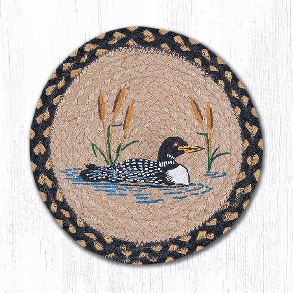 Capitol Importing Co Loon Cattail Printed Swatch Round Rug 10 x 10 in 80043LC